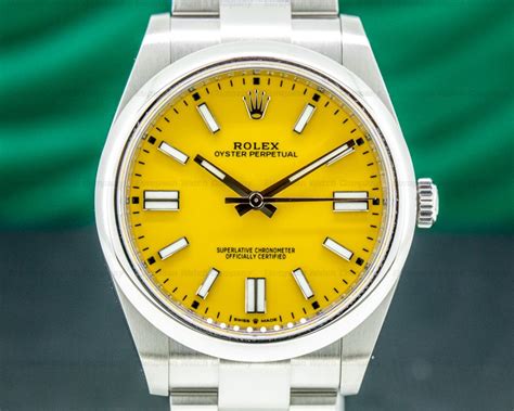 rolex oyster perpetual yellow 2020|new rolex oyster perpetual 2020.